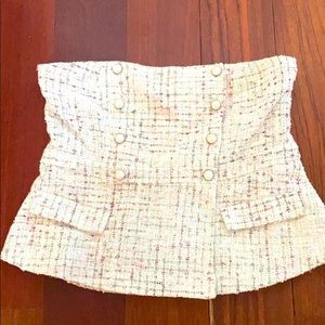 Majorelle Pleaded Knit Peplum Top